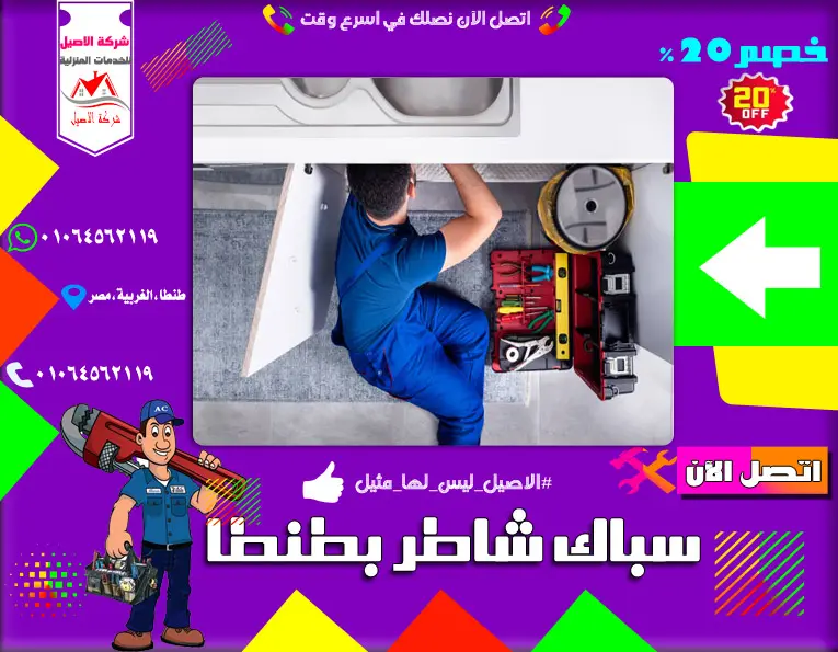 سباك شاطر بطنطا